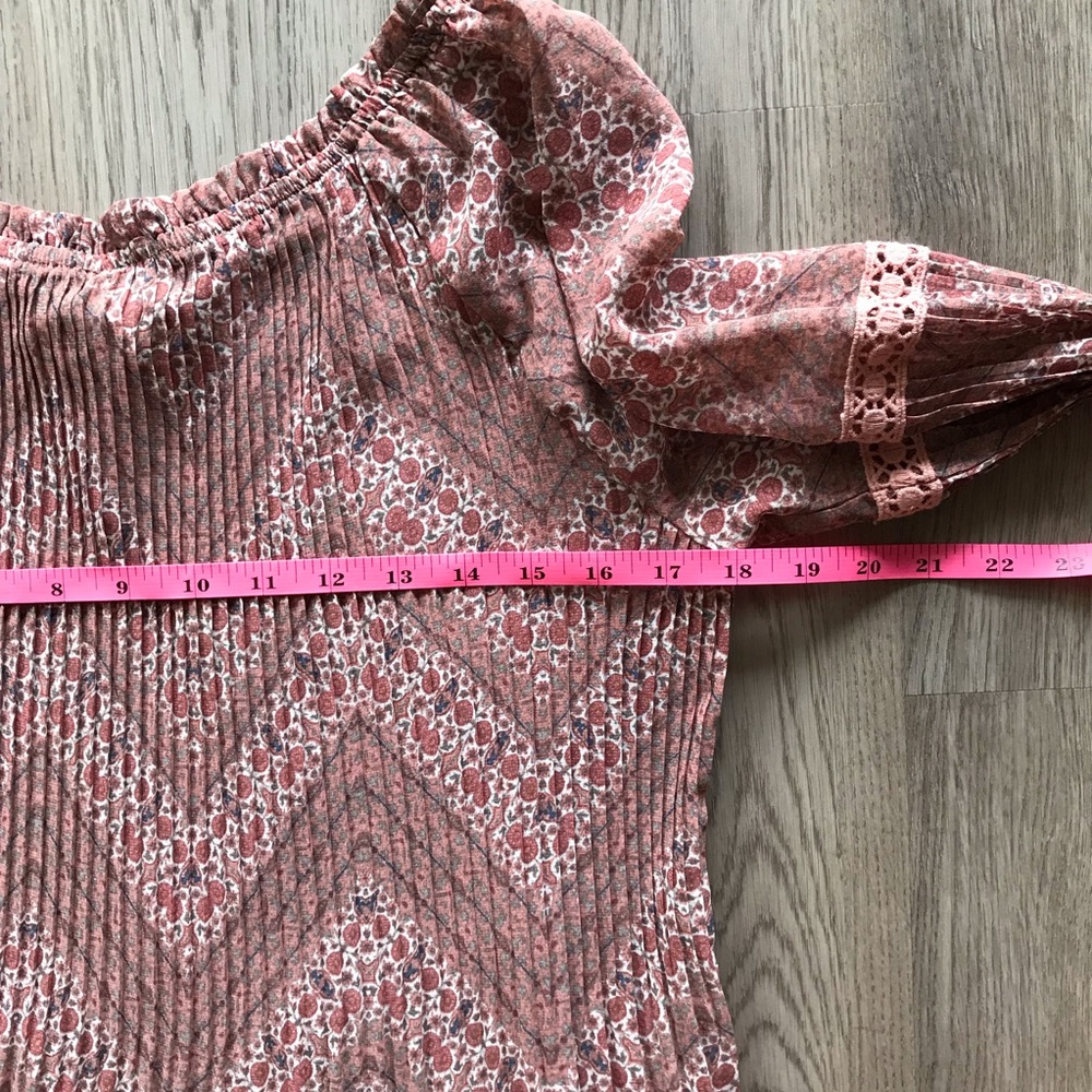 Knox Rose CottageCore Pleated Style Floral Long Sleeve Blouse Women’s Sz. M - Picture 7 of 9